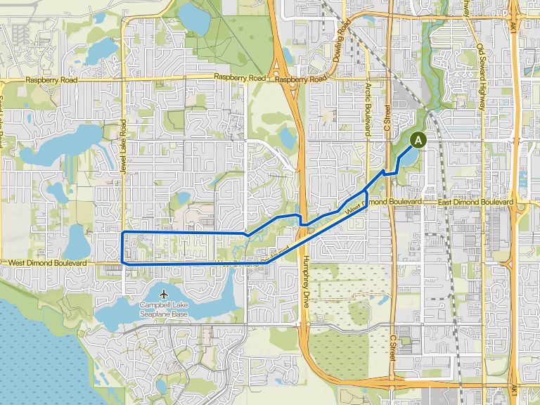 Campbell Creek Trail and Taku Lake Loop | run | Komoot